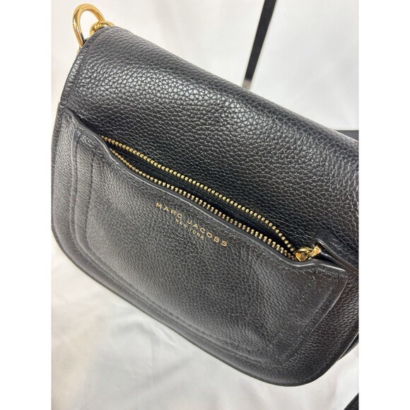 Marc Jacobs Empire City Crossbody Flap Shoulder Bag Black Leather - Picture 6 of 15